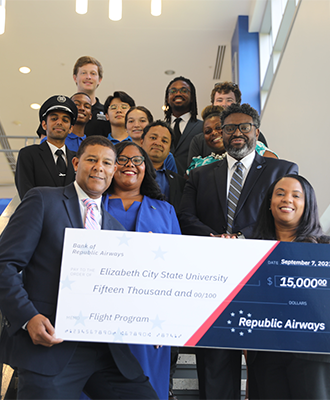 Aviation Sciences Program at ECSU Receives $15,000 from Republic Airways