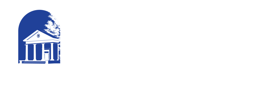 A cropped white Elizabeth City State University logo
