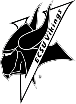ECSU Athletic logo in black and white